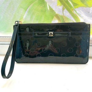 Kate Spade Black Embossed Wristlet